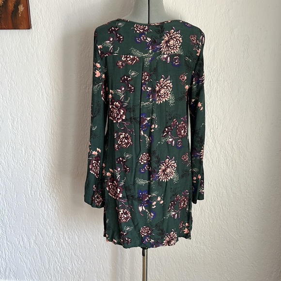 Free People Long Sleeve Mini Swing Dress size medium - Picture 2 of 3